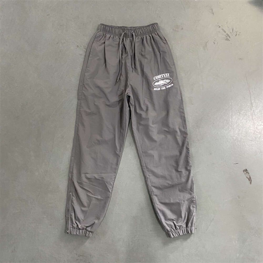 Grey Sailboat Pants with Lettering