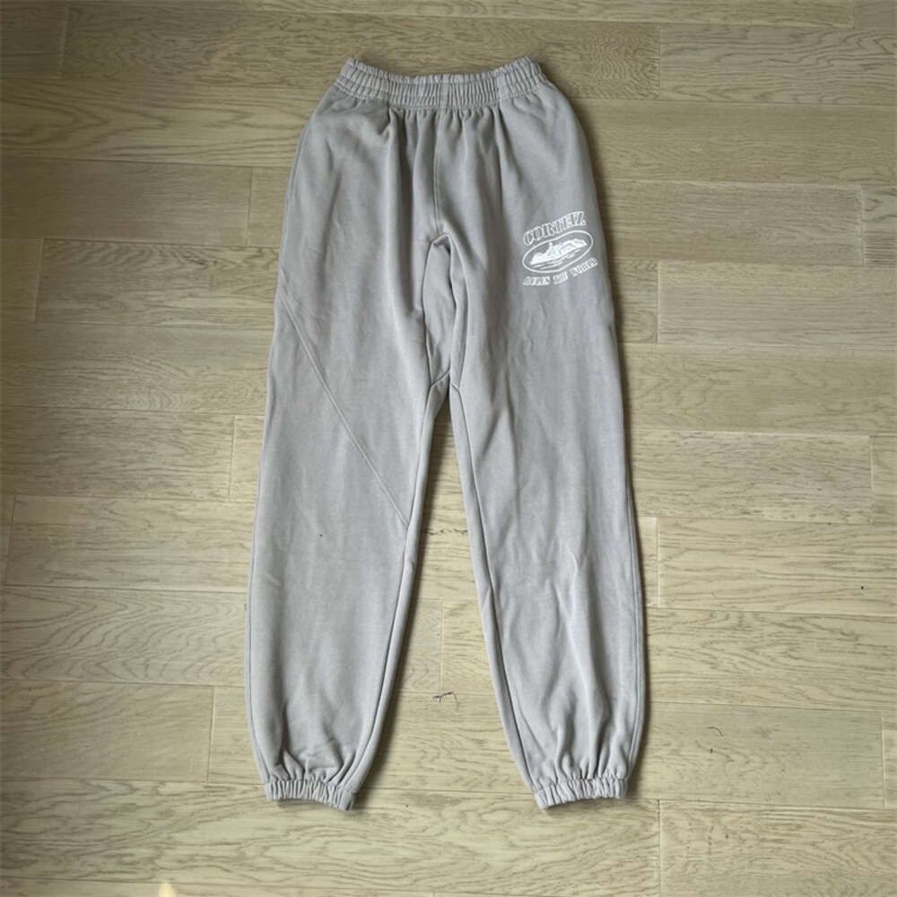 Gray Sanitary Pants with Lettering