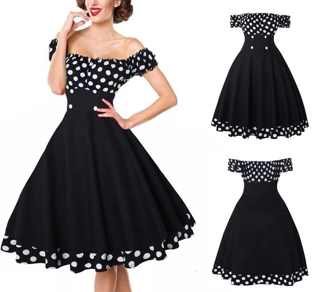 Dot Dress Black