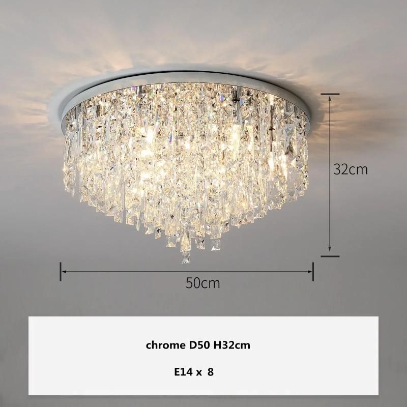 Chrome D50cm 8 luz branca clara 6500K