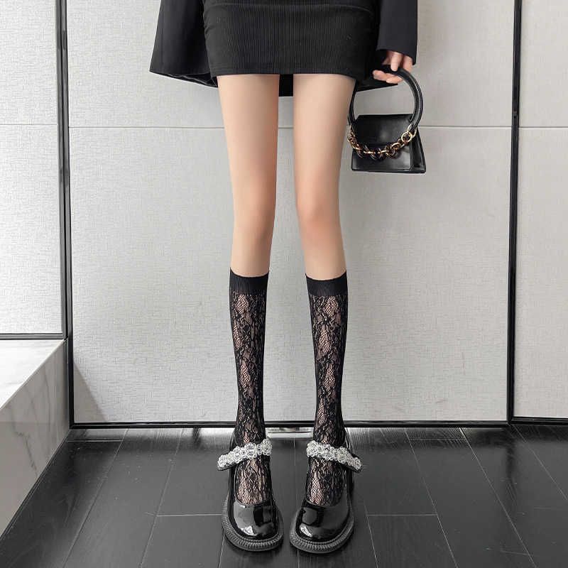 306 Huateng Black Leg Socks