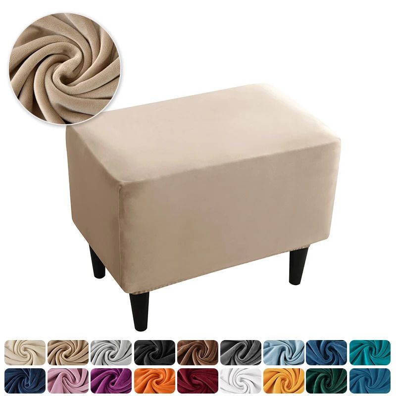 Housse de tabouret kaki foncé