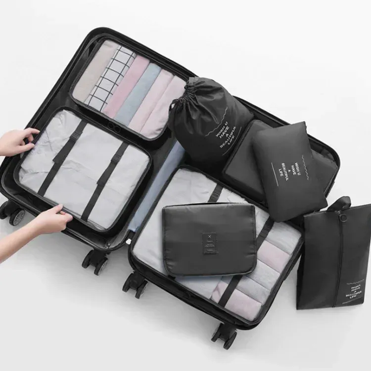 8-piece set New black