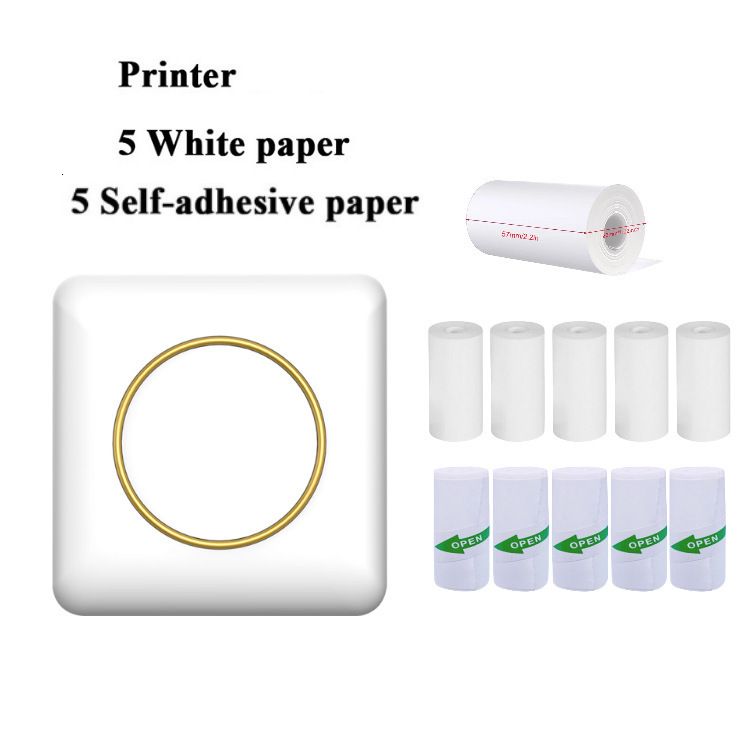 C20 Branco+5 Rolos de Papel para Impressão+5