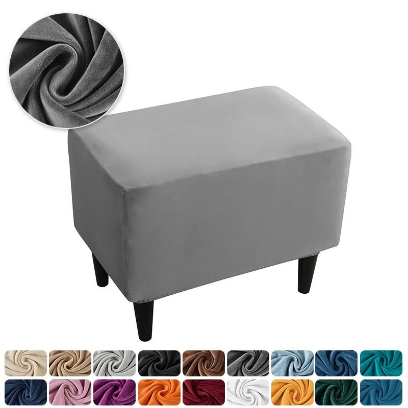 Couverture de tabouret gris