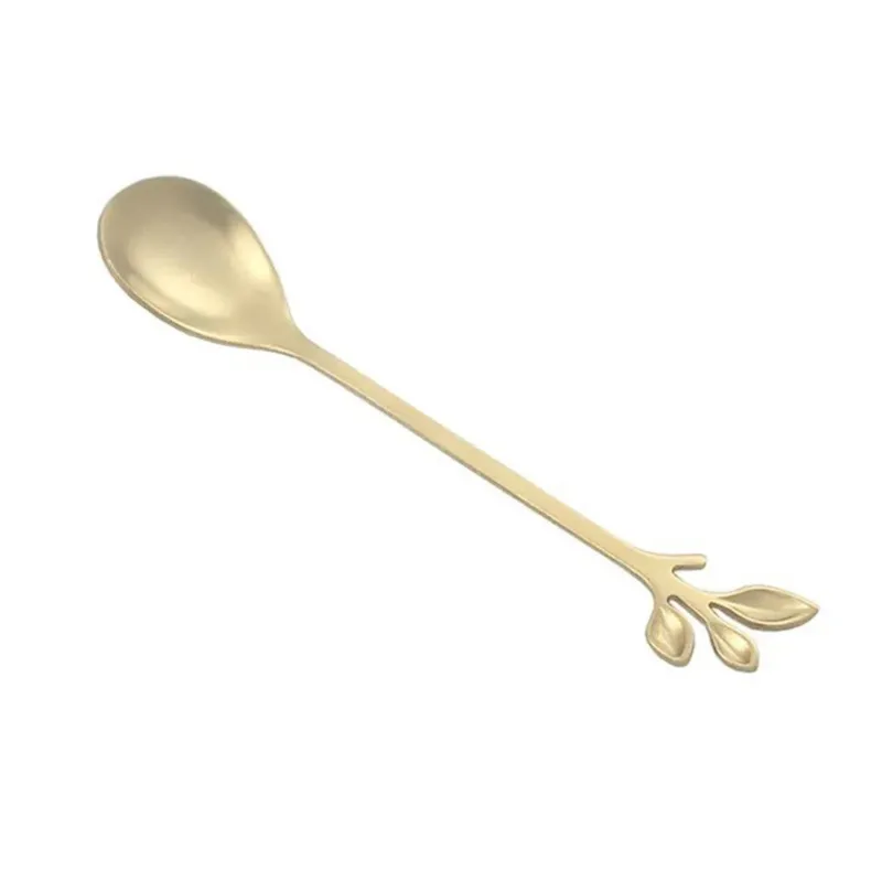 China Leaf Spoon Gold
