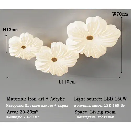 Warm light 3 Heads L110cm