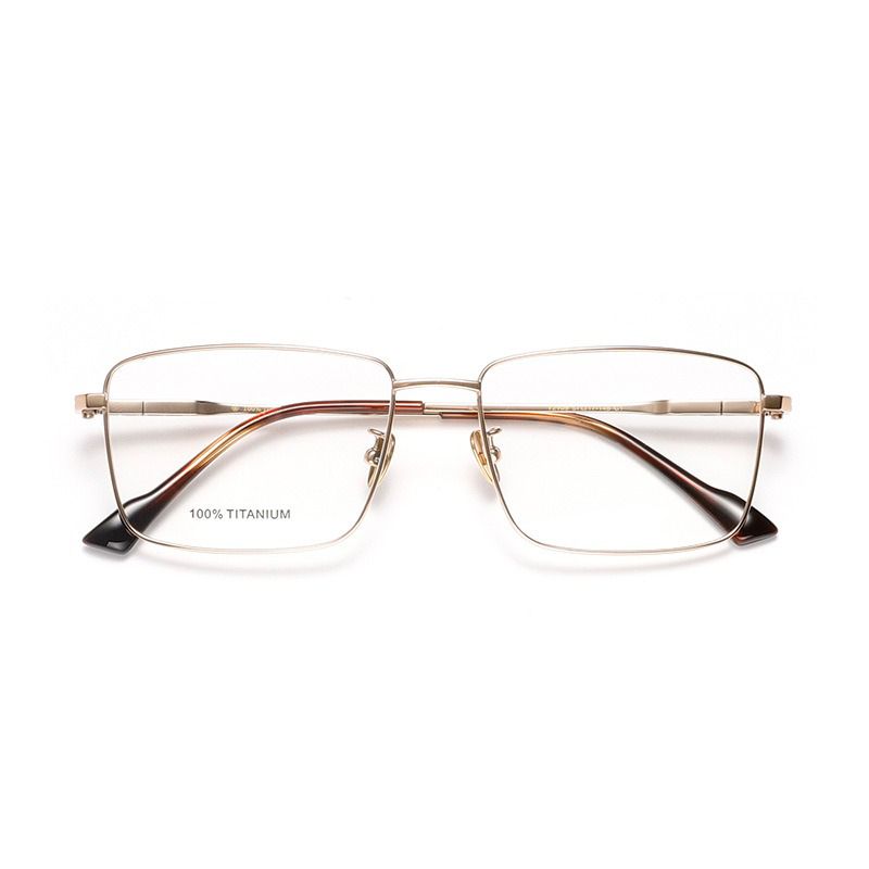 Gold frame clear lens