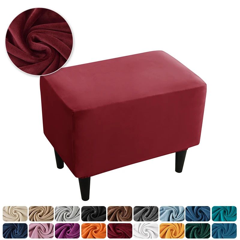 Couverture de tabouret rouge de vin