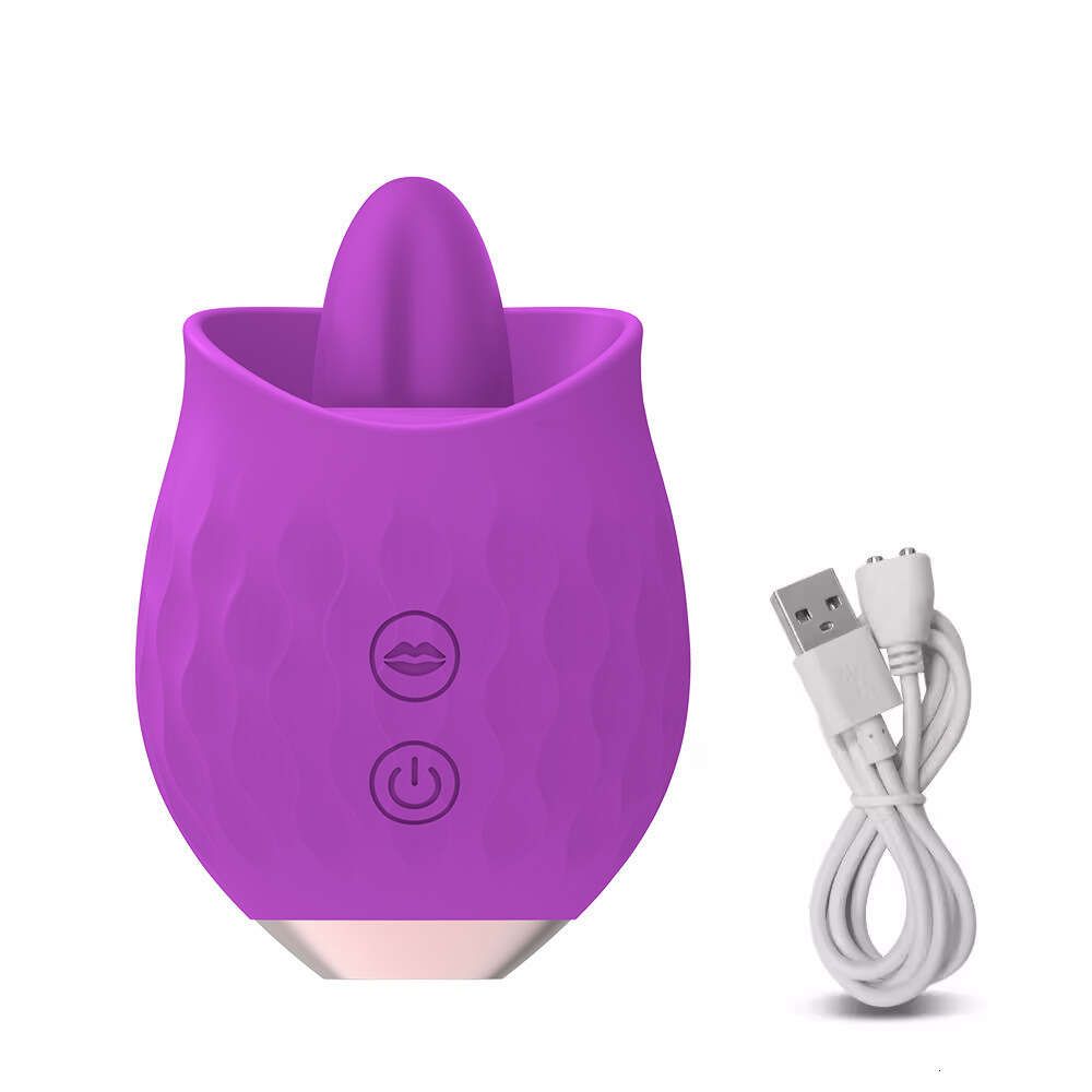 126 vibrateur léchage de langue violet, rouge,