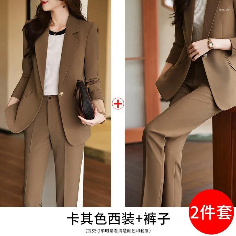 Khaki coat and pant