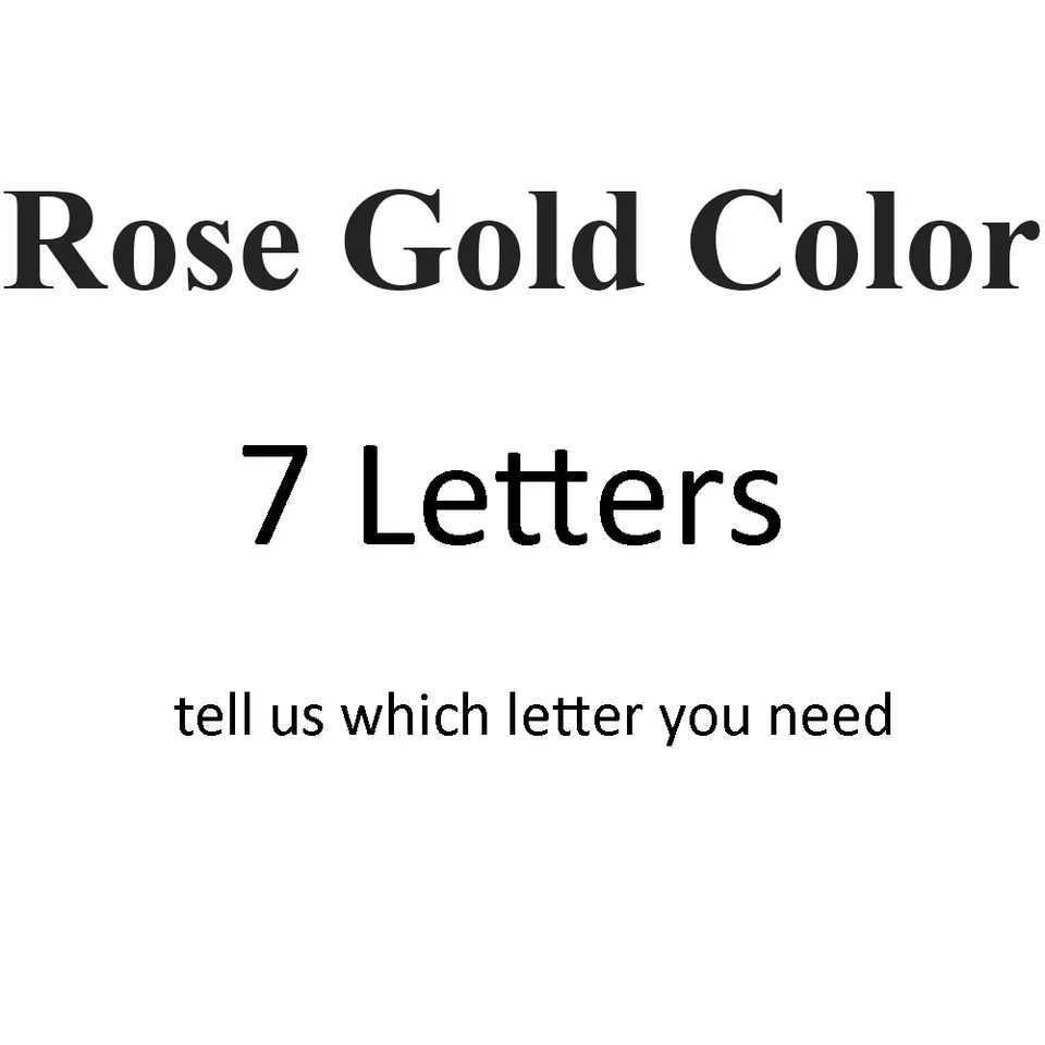 Rose goud kleur-7 letters-groot formaat D