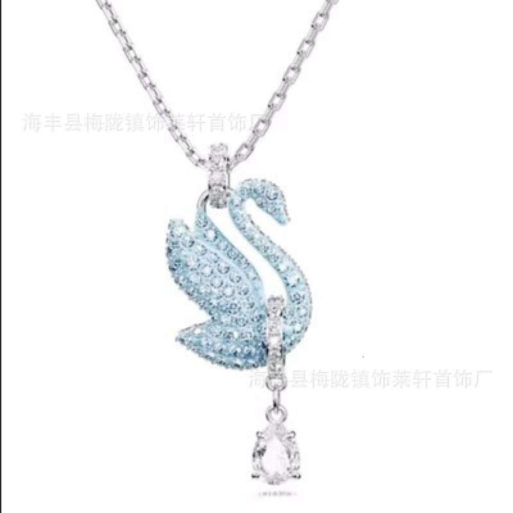 Collier Cygne Bleu Goutte d'Eau