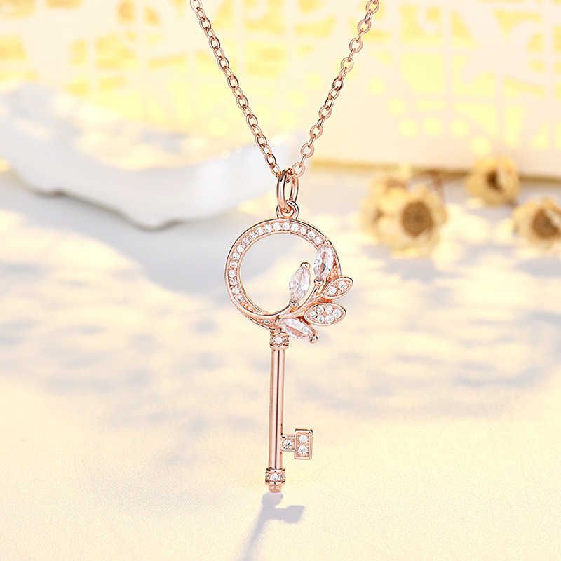 t Family Vine Key Necklace (rose Gold)