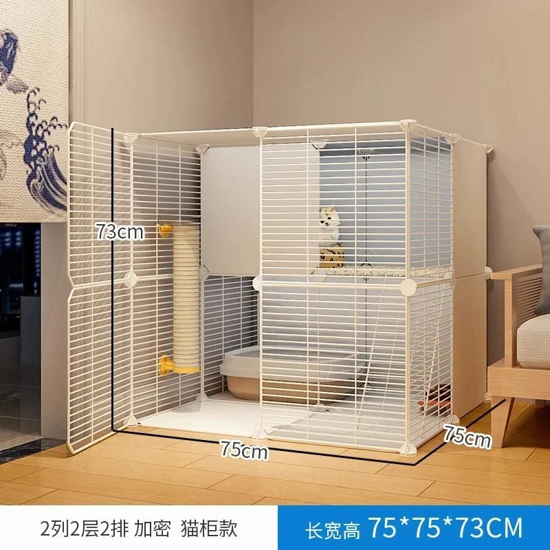 single cat cage white-75x75x73cm