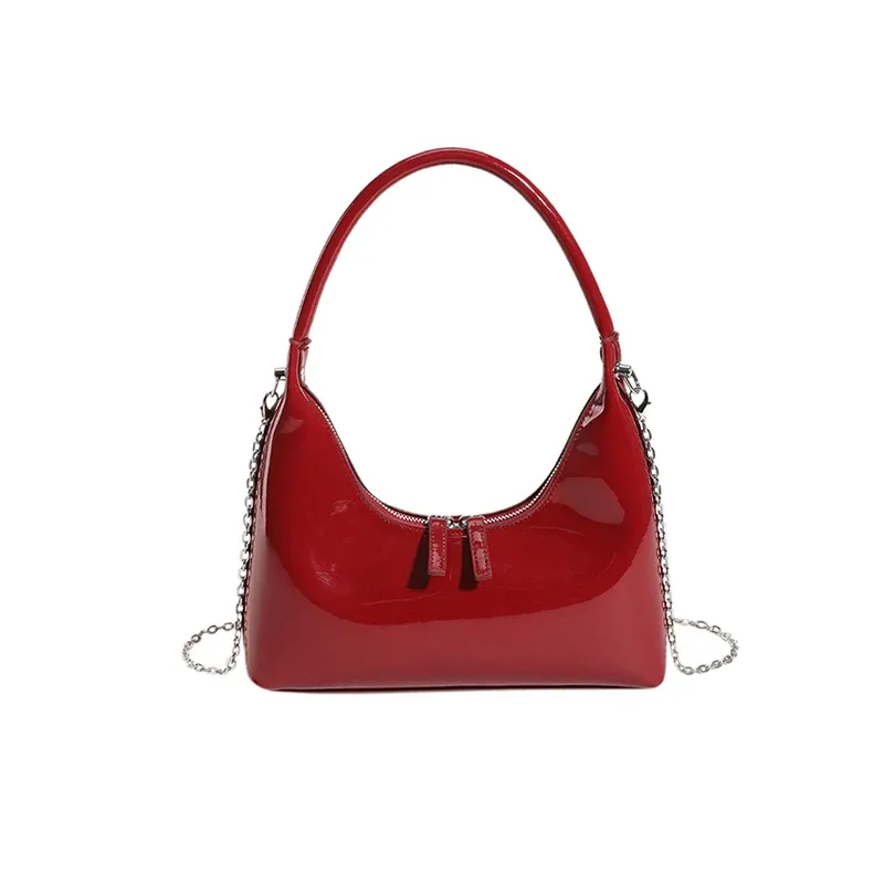 Red shoulder bag