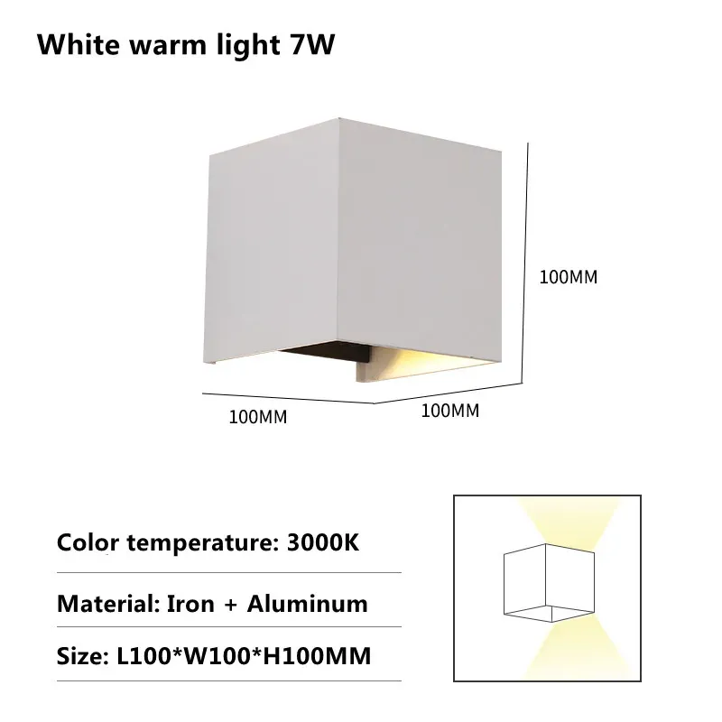 Luz quente branca 16-20W 7W