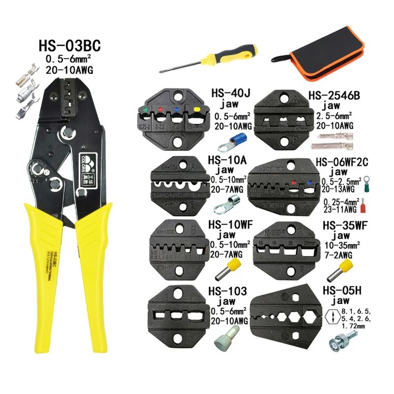 Couleur:HS-03BC ENSEMBLE de 8 mâchoires