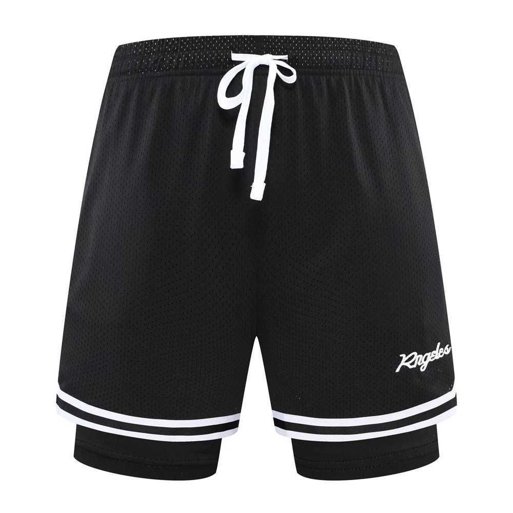 3016 Black American Shorts Embroidered