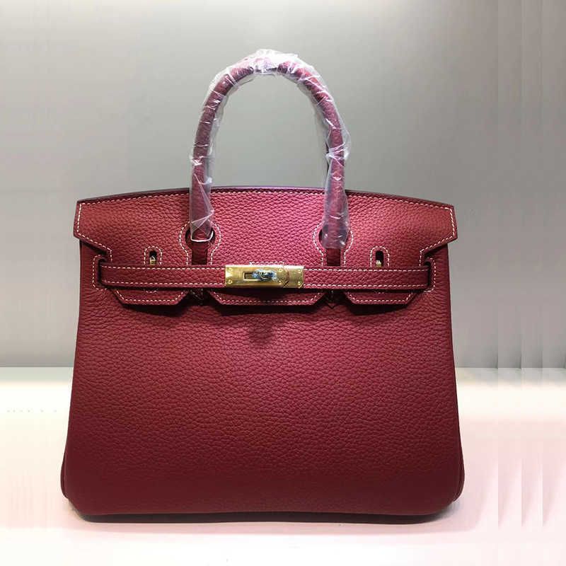 Platinum Bag Gold Button Wine Red