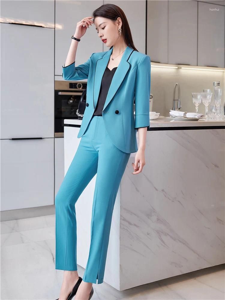 Blue Pants suit