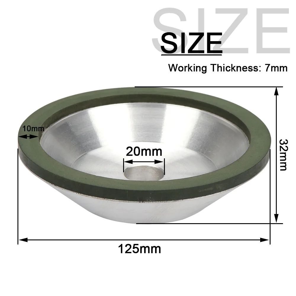 Outer Diameter:Green 125x20x32x7mm