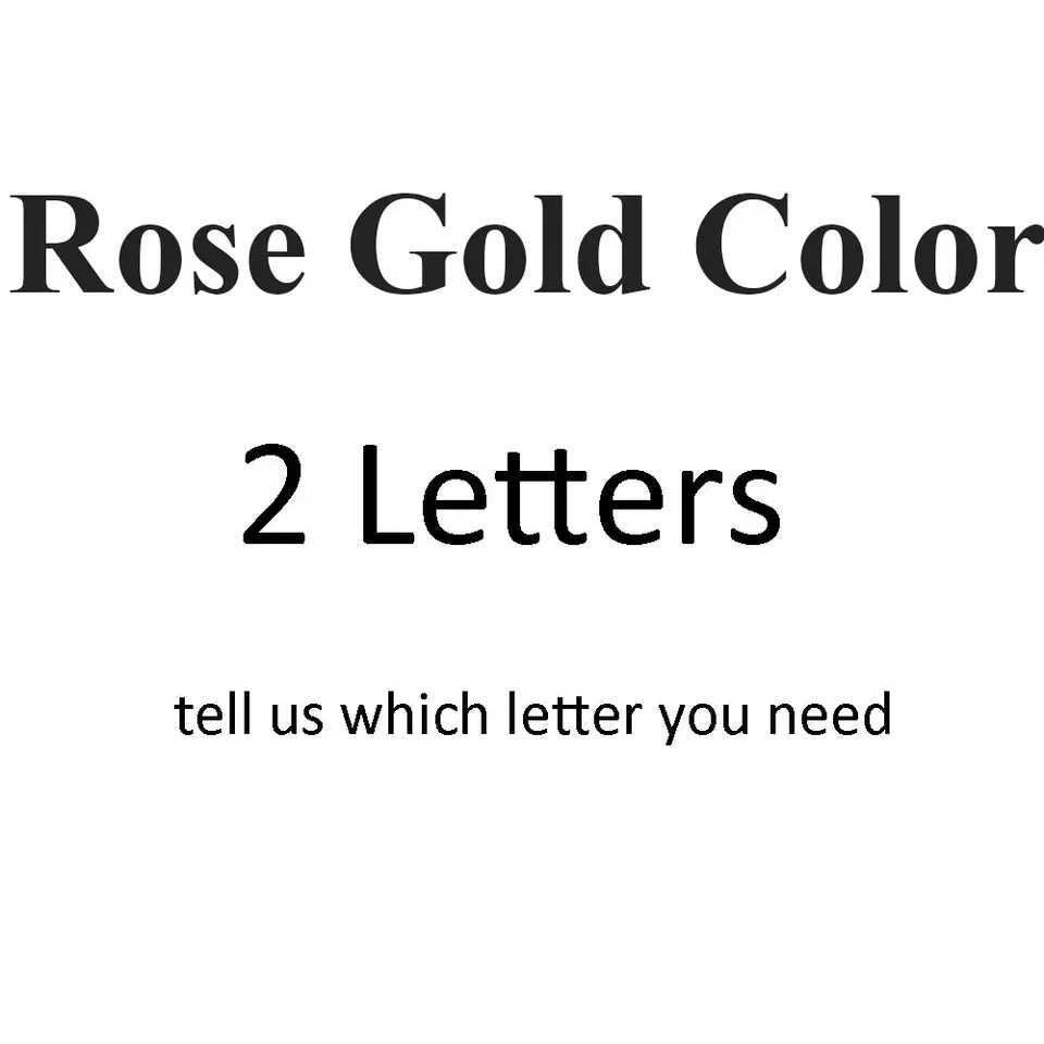 Rose goud kleur-2 letters-groot formaat D