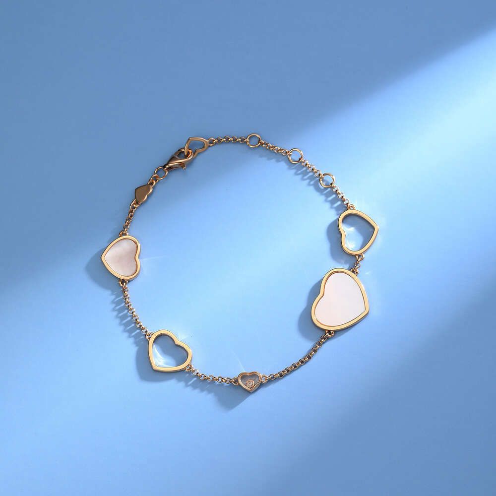 White Fritillaria Rose Gold Bracelet