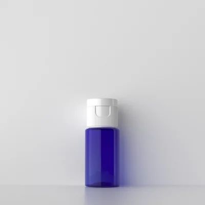 10ml-Blue Bottle White-Plastic