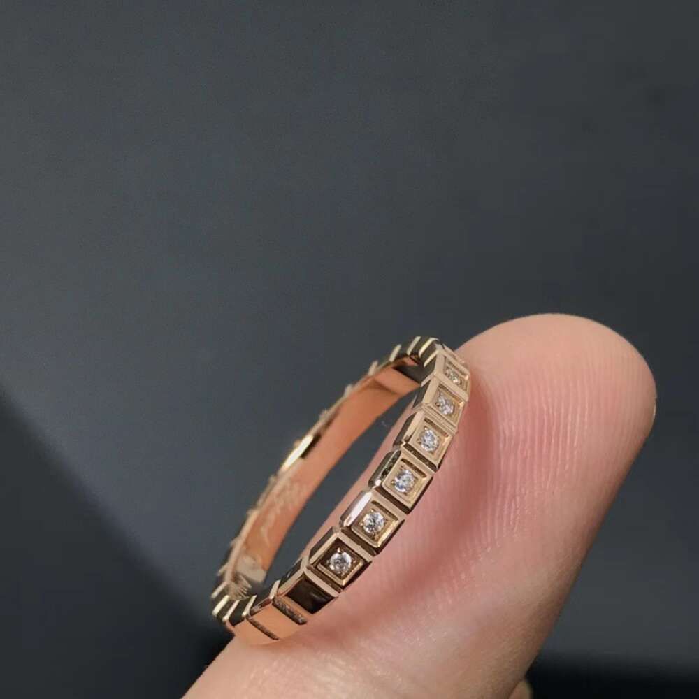 Half Circle Diamond 3mm Rose Gold Ring