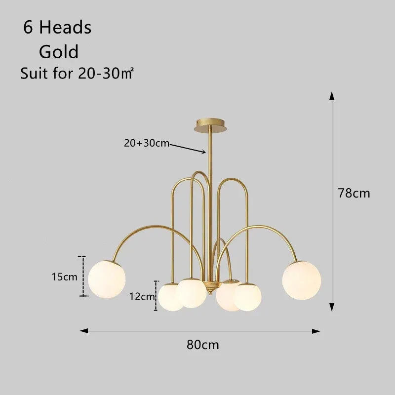 Luz fria Ouro 6 Cabeças