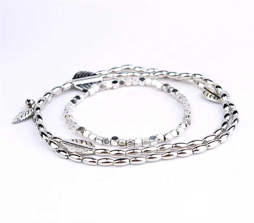 Tobilleras Anslow Baratas Pulsera con Plumas para Descalzas Sandalias Tobillo Playa para Mujer Joyas para Pies Cadenas para Piernas Multi_voghion.com