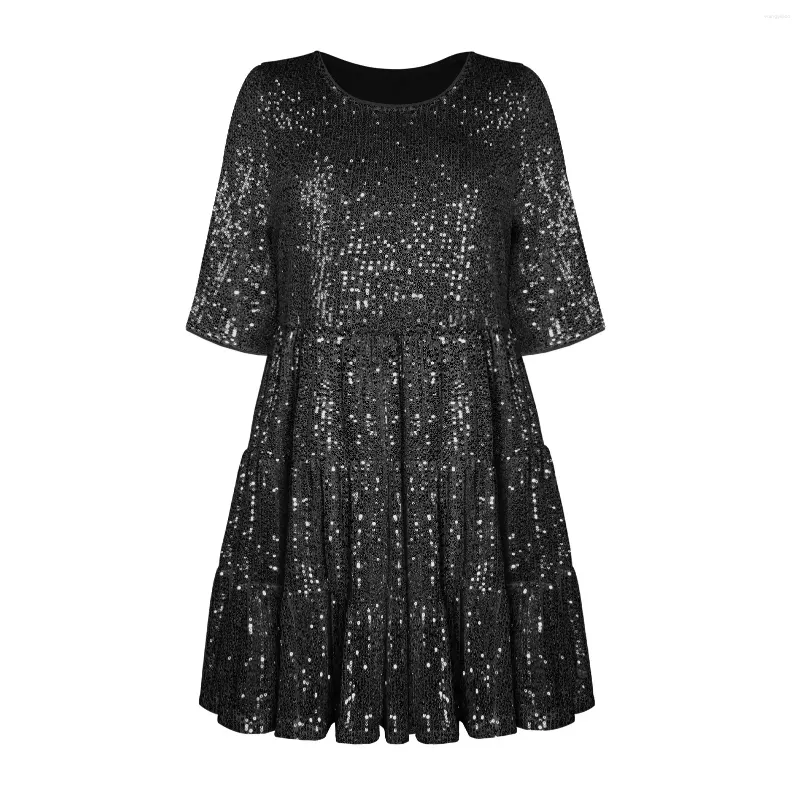 Black sequin dress