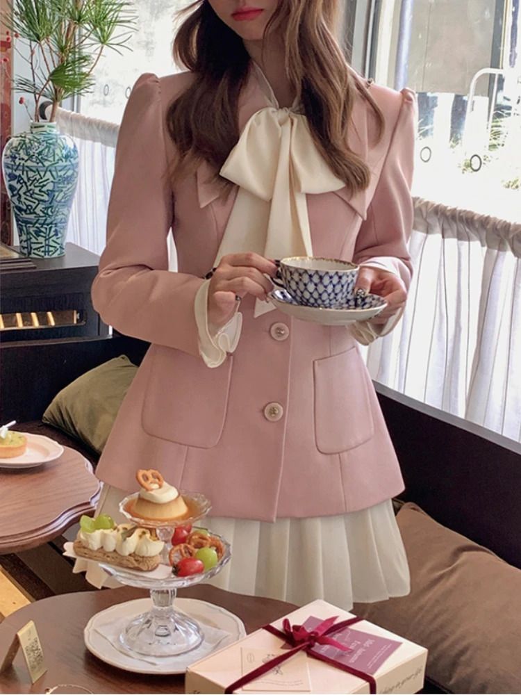 Pink Coat And Dress