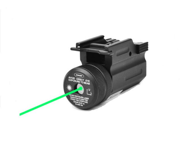 Lower hanging green laser