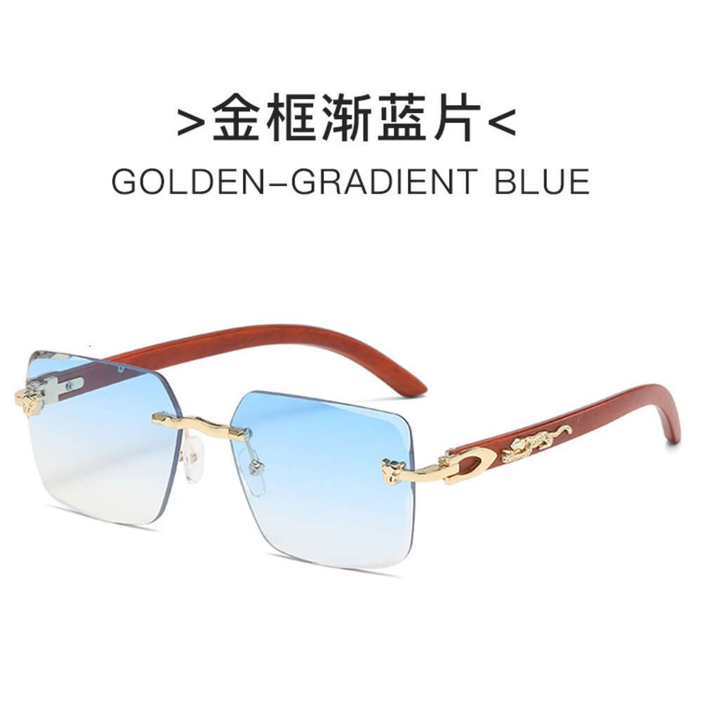 Gold Frame with Gradient Blue