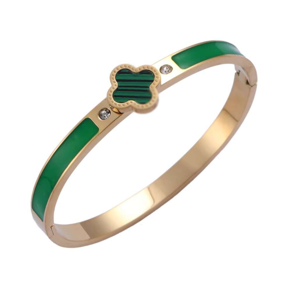 Gold Green Shell-18K