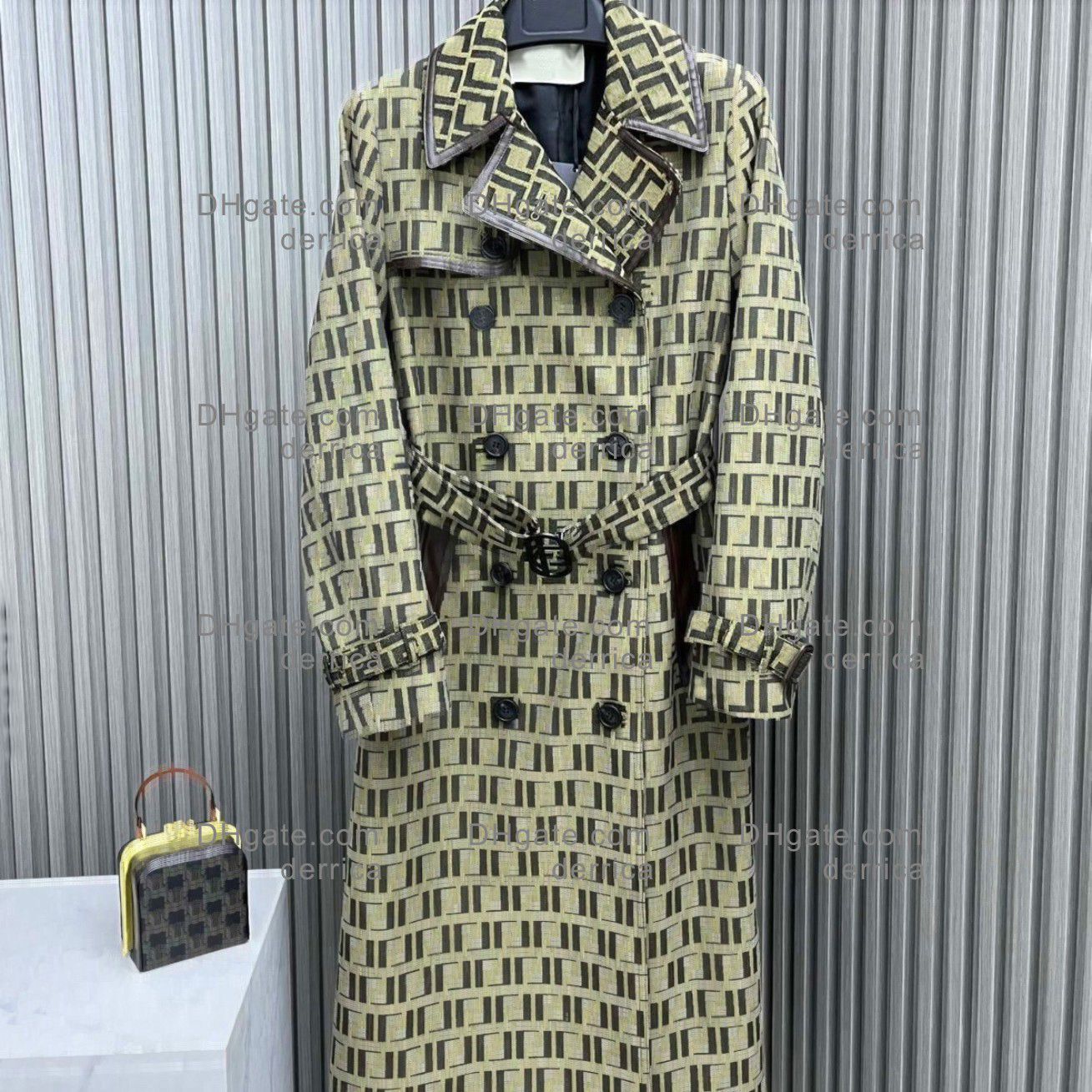 Real letters trench coat