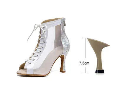 White heel 7.5cm