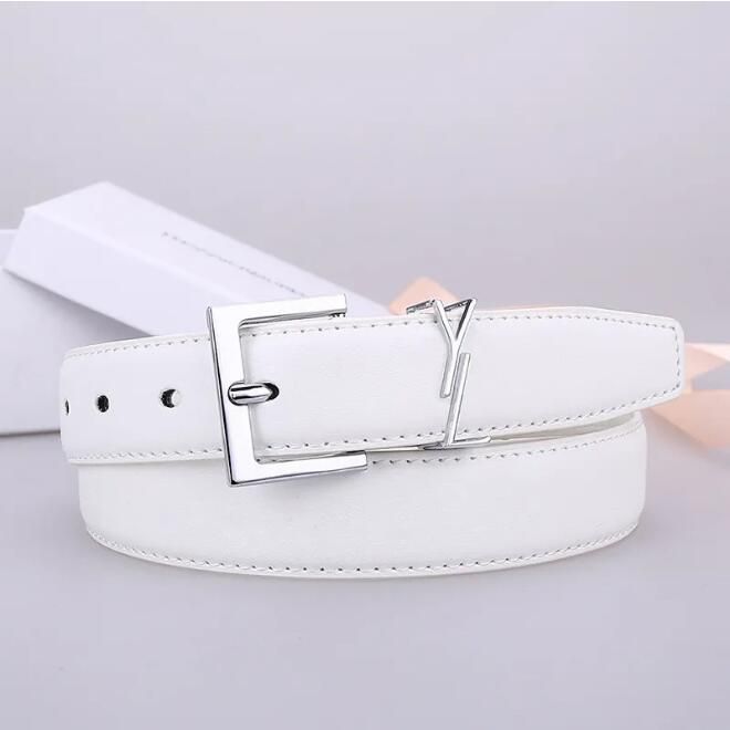 White + Silver buckle