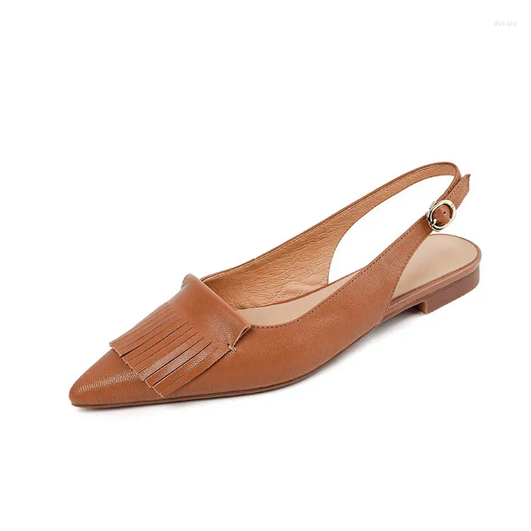 Brown Leather Flats