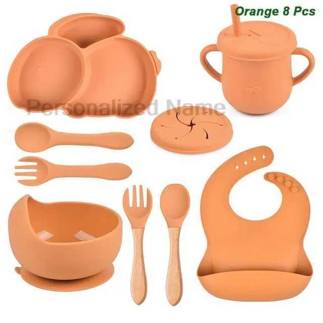 Conjunto laranja de 8 peças