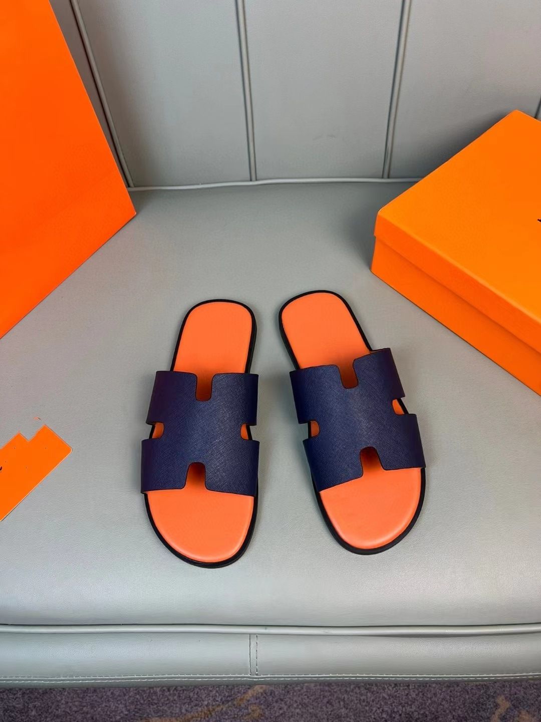 Navy- orange