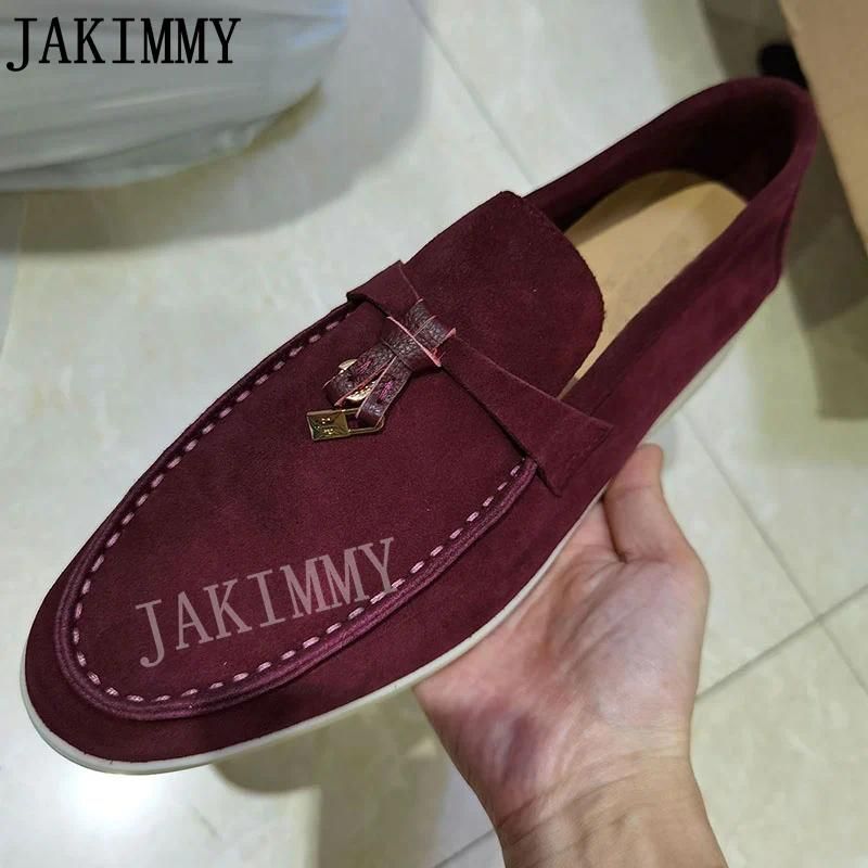 Wine red suede