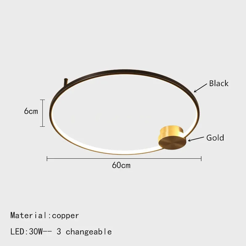 CINA 3 intercambiabili 60cm-Anello nero