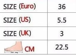 women US5.5=UK3=EUR36