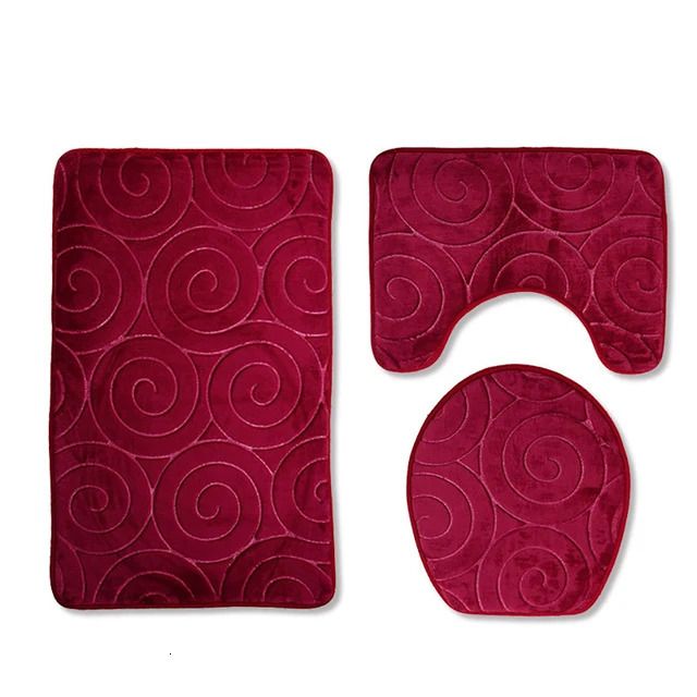 3pcs-wine red-80x50cm