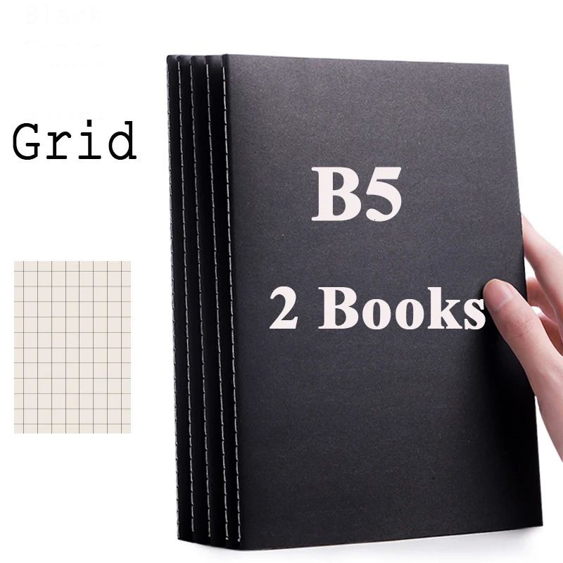 B5 Schwarzes Grid 2Book