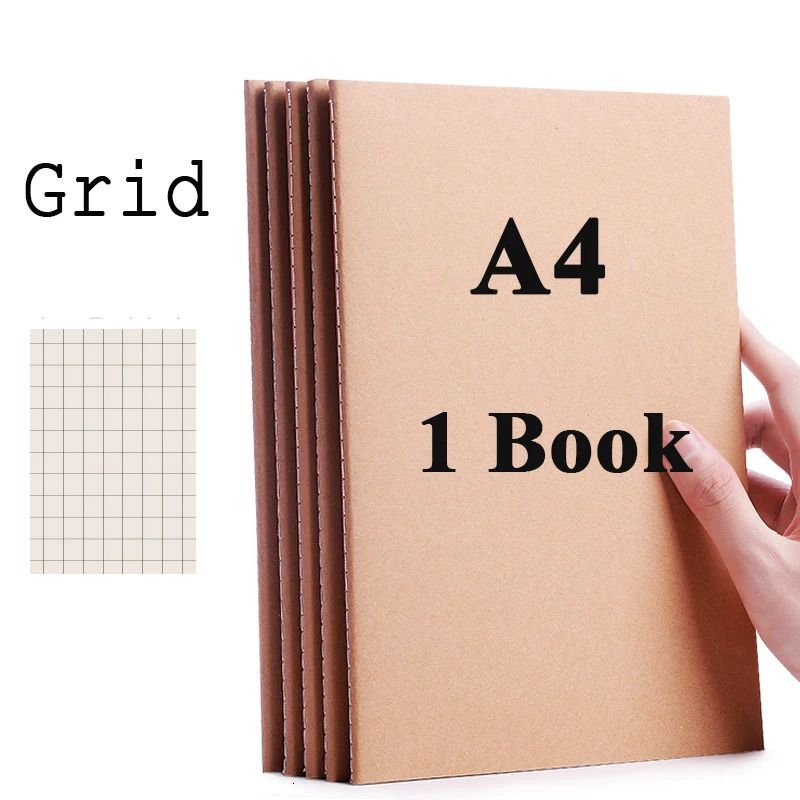 A4 Brown Grid 1Book