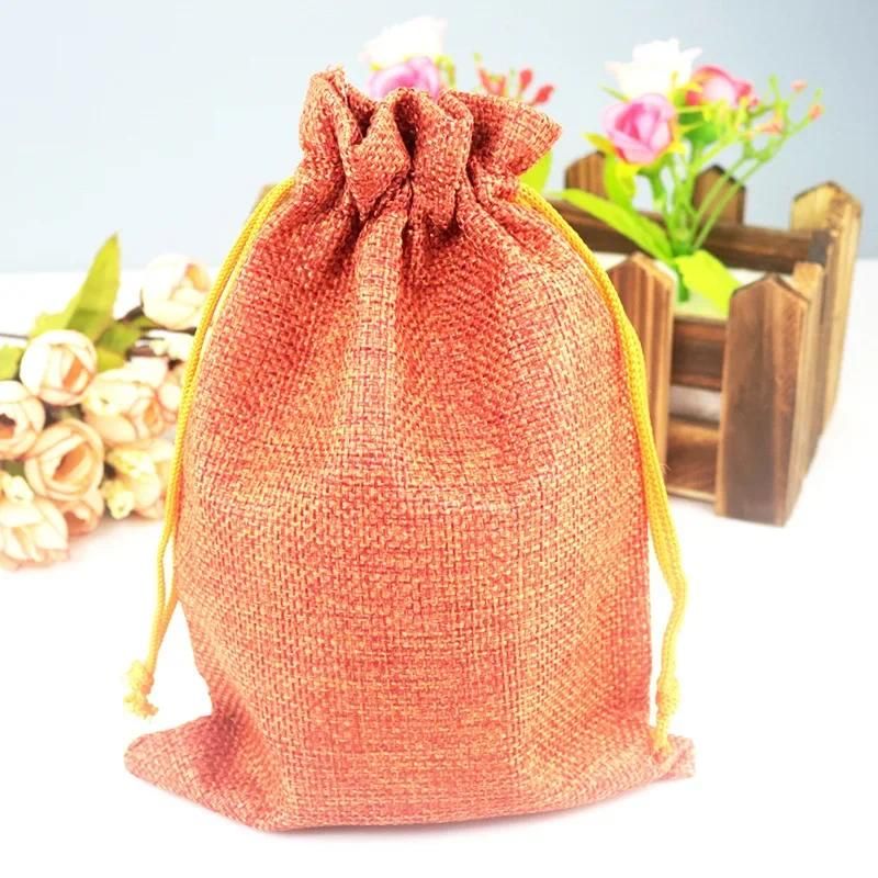 10x14cm Sac en lin orange